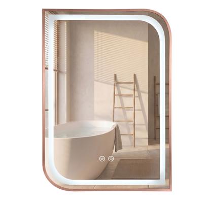 LED Spiegel ZONE 70x50 BRUSH  ROSE GOLD