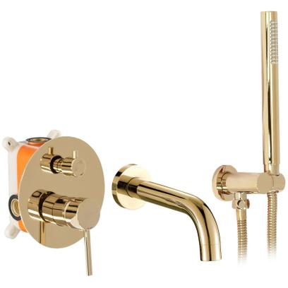 Wall Mounted Bath faucet Rea Lungo  Gold + BOX
