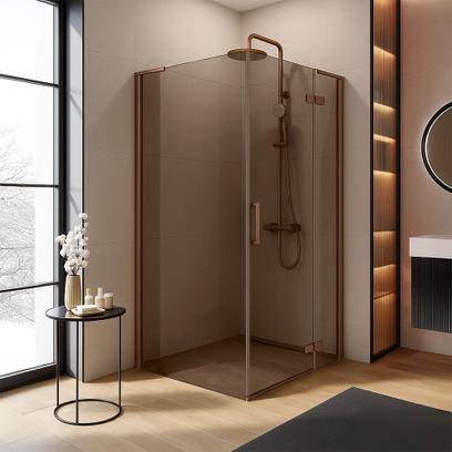 Душова кабіна REA Hugo 100x80 Copper Brush