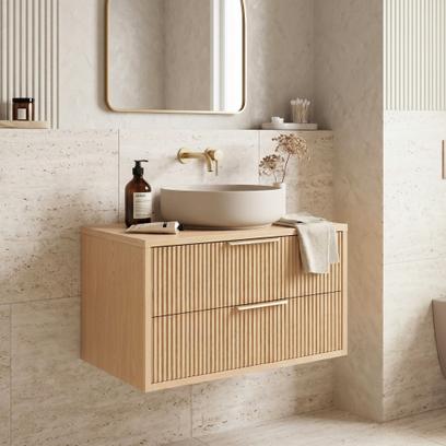 Kúpeľňová skrinka pod umývadlo Rea Mono 80cm Beige
