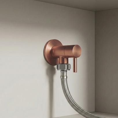 Ъглов вентил 1/2" x 3/4" Brush Copper