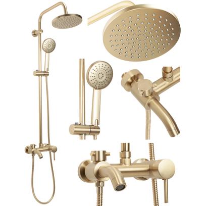 Shower set Rea Luis Gold Brush