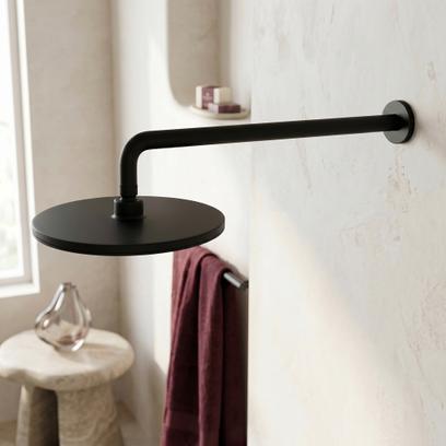 Round shower arm REA JS-9021B 40cm Black