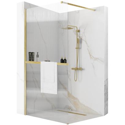 Duschwand Rea Aero Intimo Gold Brush 120 Walk In + EVO