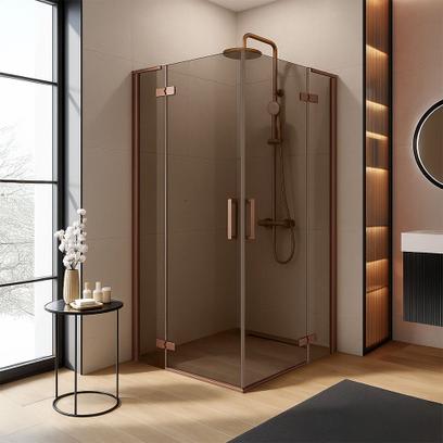Душова кабіна REA Hugo Double 90x100 Copper Brush