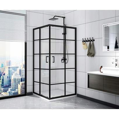 Quadratische Duschkabine calani BLACK DELTA 90x90
