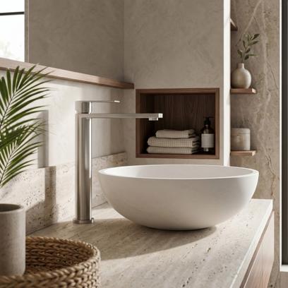 Robinet de salle de bain Rea Hunter Brush Nickel