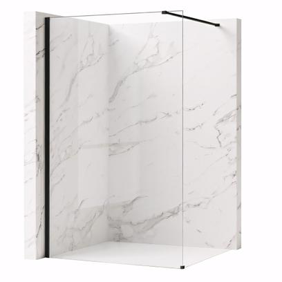 Tuš zaslon Rea Flexi Transparent / Black 90