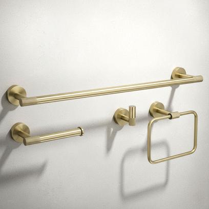 Ensemble d’accessoires de salle de bain GRID Brush Gold 4 pièces