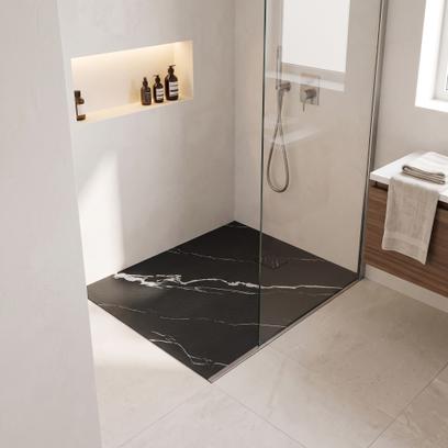 Brodzik prysznicowy Magnum CARRARA BLACK 80x100