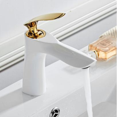 Waschbeckenarmatur Rea Orbit White Gold Low