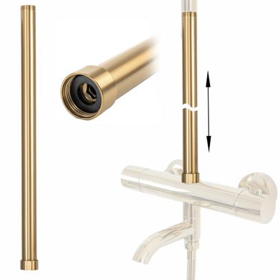 Extension for a bathtub and shower set BRUSH GOLD 50cm