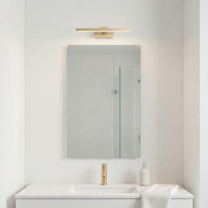 Επιτοίχο φωτιστικό μπάνιου LED APP1863-1W 40cm BRUSH GOLD