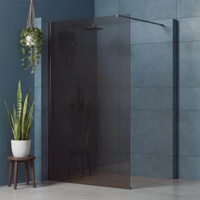 Duschwand Rea Flexi Brown / Titan 110