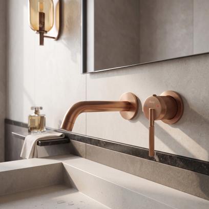Robinet mural Rea Argon Brush Copper + BOX