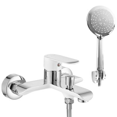 Wannenarmatur REA BLOOM White Chrome