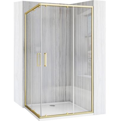Duschkabine Rea City 80 x 100 Brush Gold