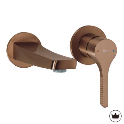 Inbouw wastafelkraan REA VISION Brush Copper + BOX