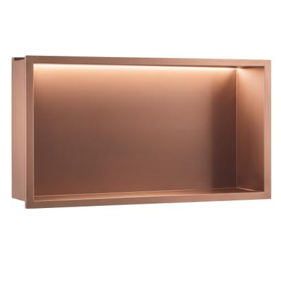 Вграден рафт за баня LED 30x60 brush copper