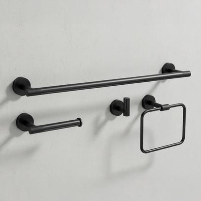 Ensemble d’accessoires de salle de bain GRID Black 4 pièces