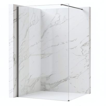 Duschwand Rea Flexi Transparent / Titan 130