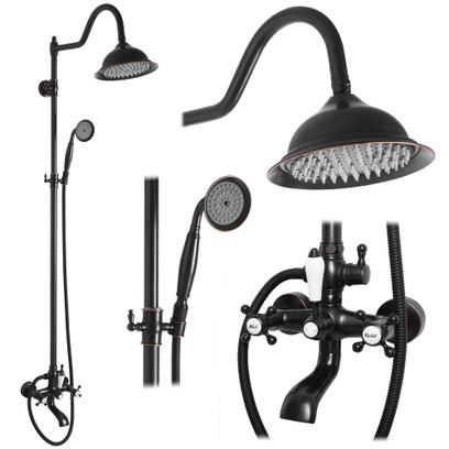 Shower set REA BERGAMO OLD BLACK