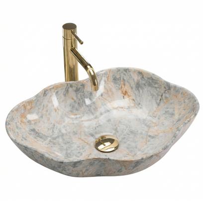 Umywalka nablatowa Rea Pearl Ruststone