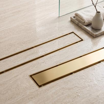 Linear drainage Rea Neox brush gold 90
