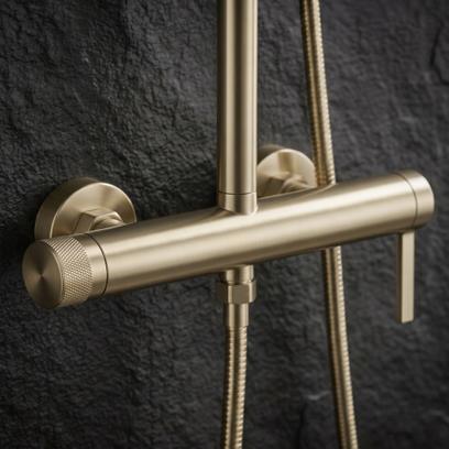 Shower set Rea Rivo Brush Gold