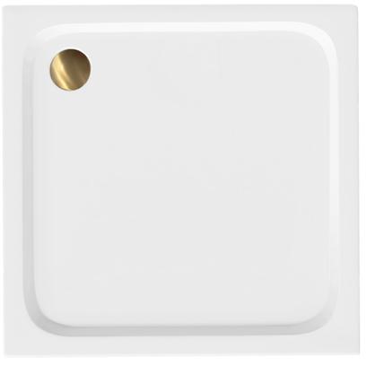 Acryl Duschwanne Rea Belmond White 90x90 Brush Gold