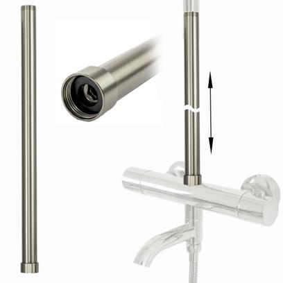 Extension for a bathtub and shower set brush nickel 50cm