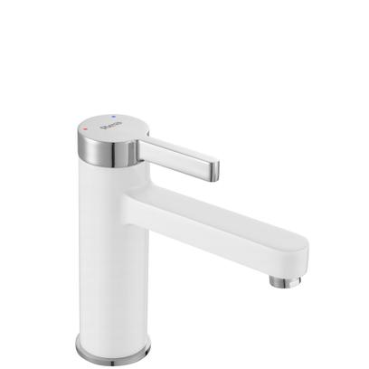 Bateria Umywalkowa REA POLO Biała Chrom Niska