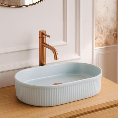Countertop washbasin Rea Vanda Baby Blue Matt