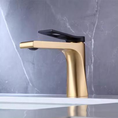Waschbeckenarmatur REA Soul Gold mat black low