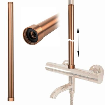 Extension for a bathtub and shower set brush copper 50cm
