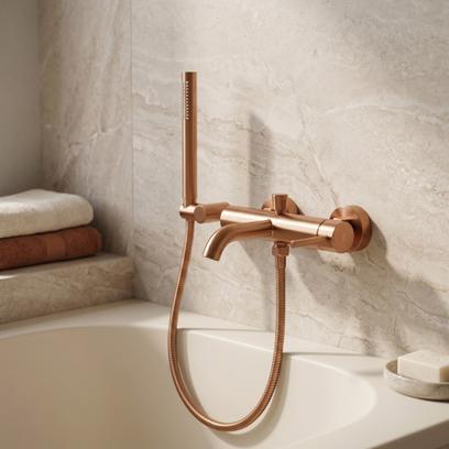 Wannenarmatur Rea Lungo Copper Brush