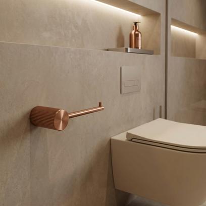 Поставка за тоалетна хартия 64105 SOLO Brush Copper