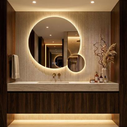 LED Spiegel R-9045 90cm + 45cm
