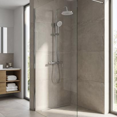 Shower set Rea Foss Clif Brush Nickel