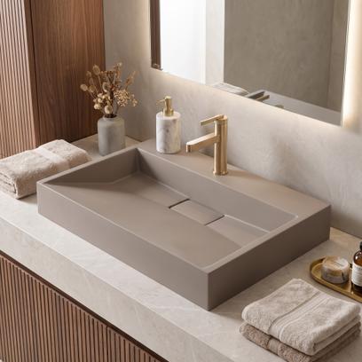 Konglomeratni umivaonik Rea GOYA 70CM Taupe