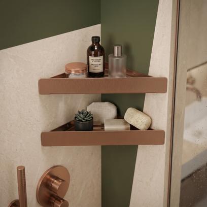 Kúpeľňová polica SF07 brush copper