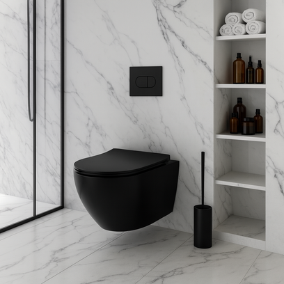 Závesné WC Rea Carlo Mini Tornado NF BLACK MATT