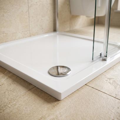 Dušikabiin Rea Belmond White 80x80 Chrome