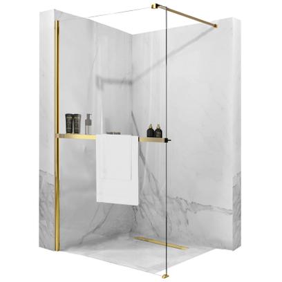 Duschwand Rea Aero Gold N 90 Walk In + EVO