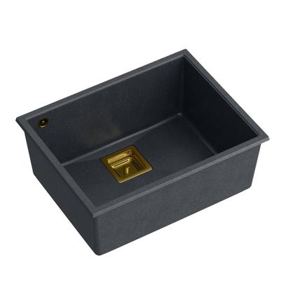 Granitspülbecken DAVID 50 Black Metallic