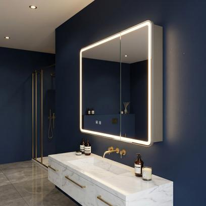 Spiegelkast met LED-verlichting M1011-60 60x70