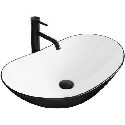 Umywalka nablatowa Rea Royal Black/White