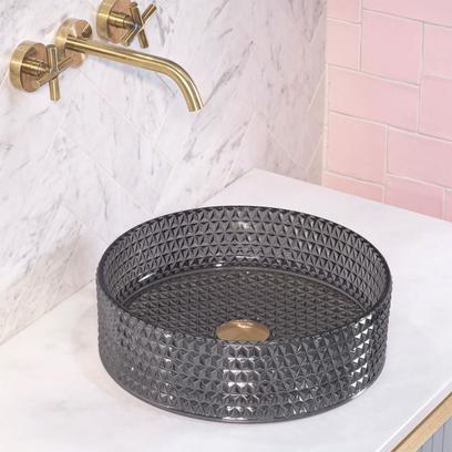 Countertop washbasin Rea Cristal Black 35