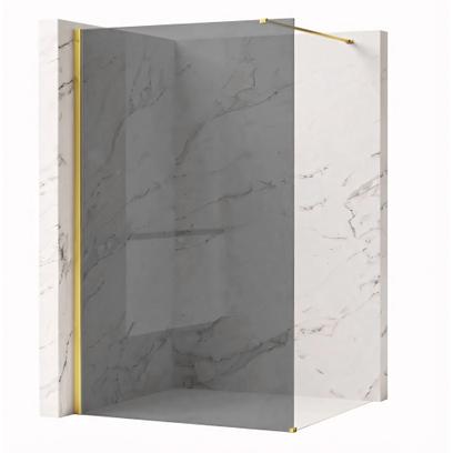 Душова стінка Rea Flexi Grey / Gold 140