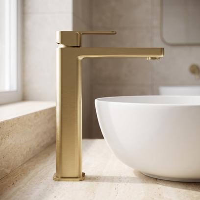 Bathroom faucet Rea Arlo Brush Gold